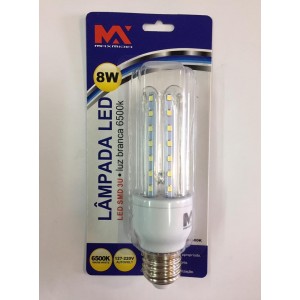 3U-LED-8W LAMPADA LED 8W LUZ BRANCA MAXM...