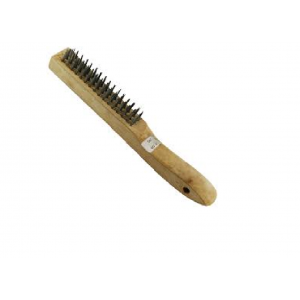 2363 ESCOVA DE AÇO COM CABO MADEIRA WEST...