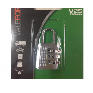 CADEADO C/SEGREDO 25MM VALEFORT